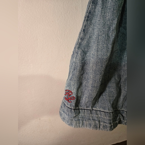 Polo Ralph Lauren Girls 4T Adjustable Spaghetti Strap Button Up Denim Dress - Picture 4 of 8